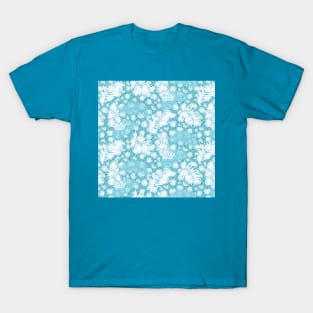Light Blue Animal Print Palms T-Shirt